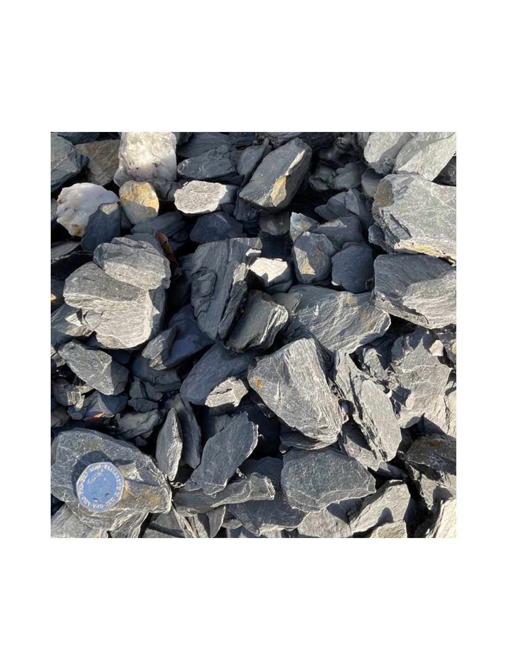Grey Slate Chippings Bulk Bag 850kg 40mm Pro Turf